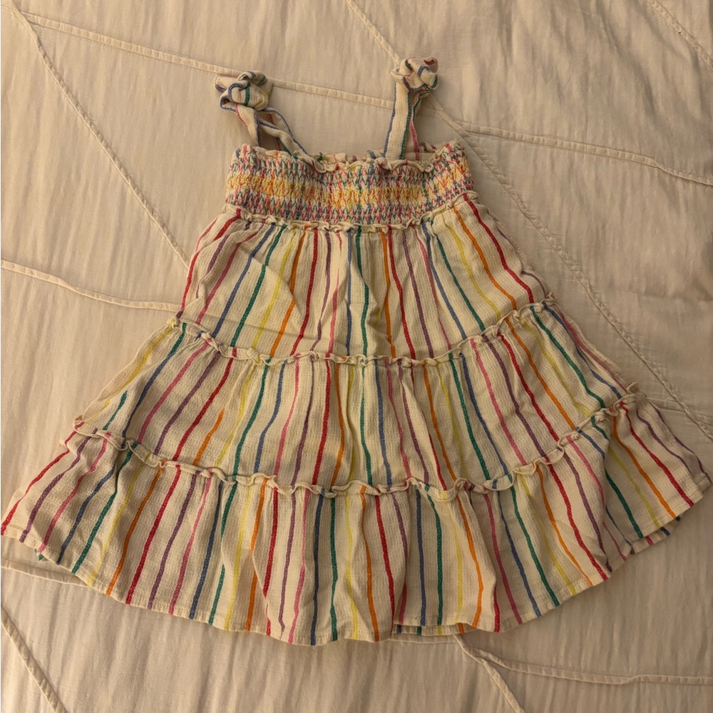 Cat & Jack Multicolor Striped Casual Dress